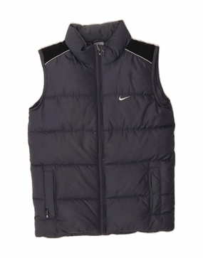 coastal casual outing NIKE Boys Padded Gilet 11-12 Years Medium Grey Colourblock Polyester