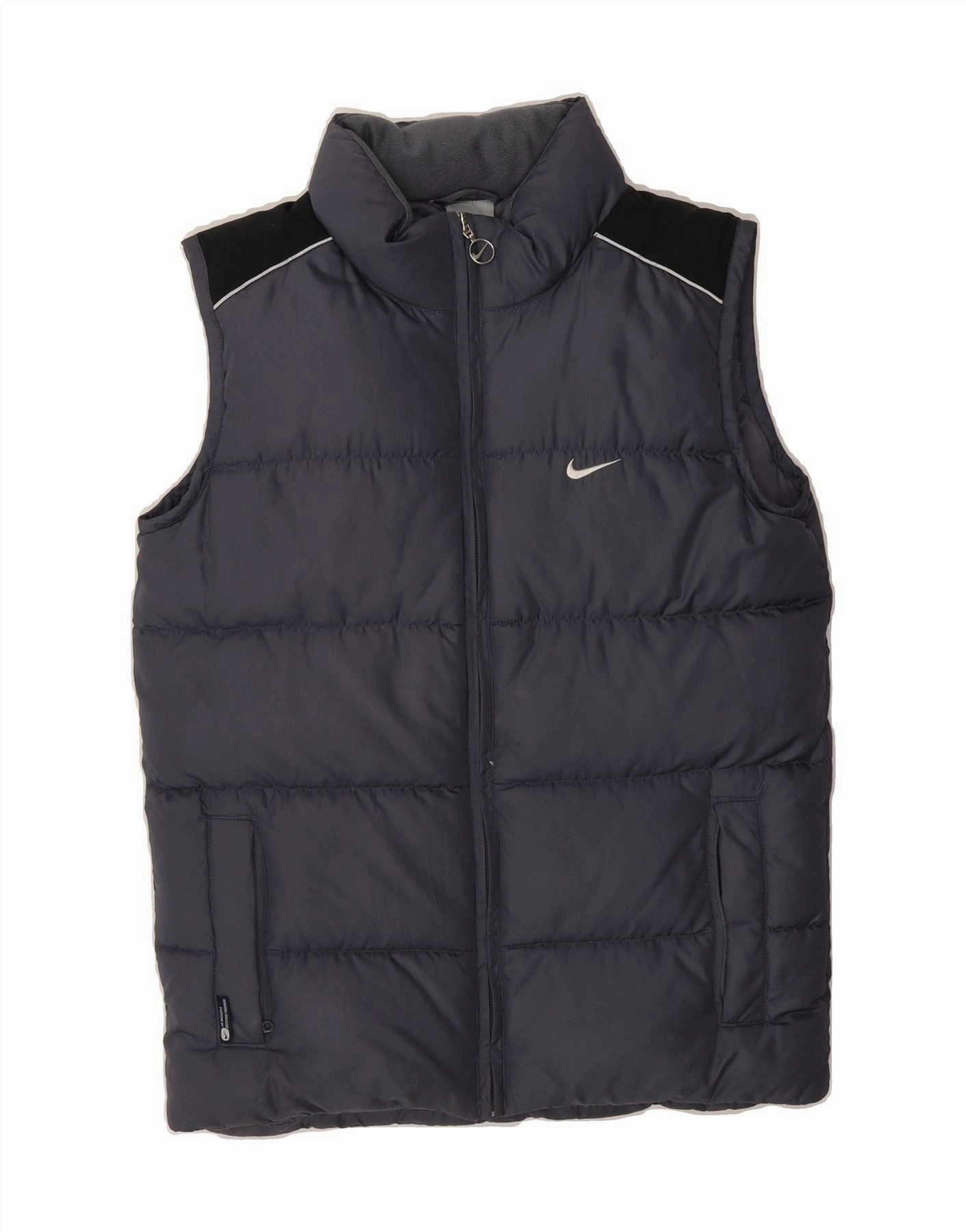 coastal casual outing NIKE Boys Padded Gilet 11-12 Years Medium Grey Colourblock Polyester