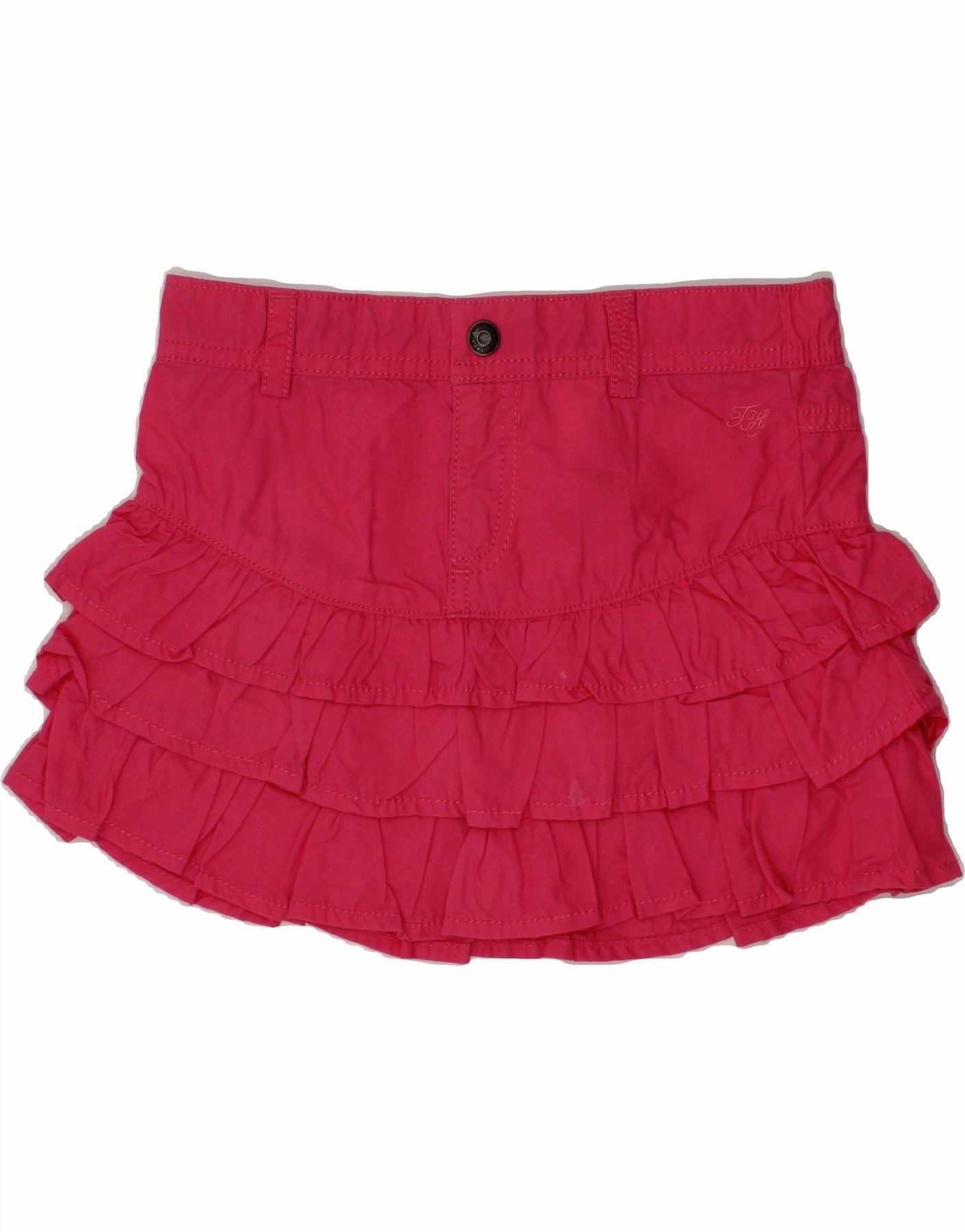 Inner Smile Holiday Wear TOMMY HILFIGER Girls Ruffle Skirt 5-6 Years W22  Pink Cotton