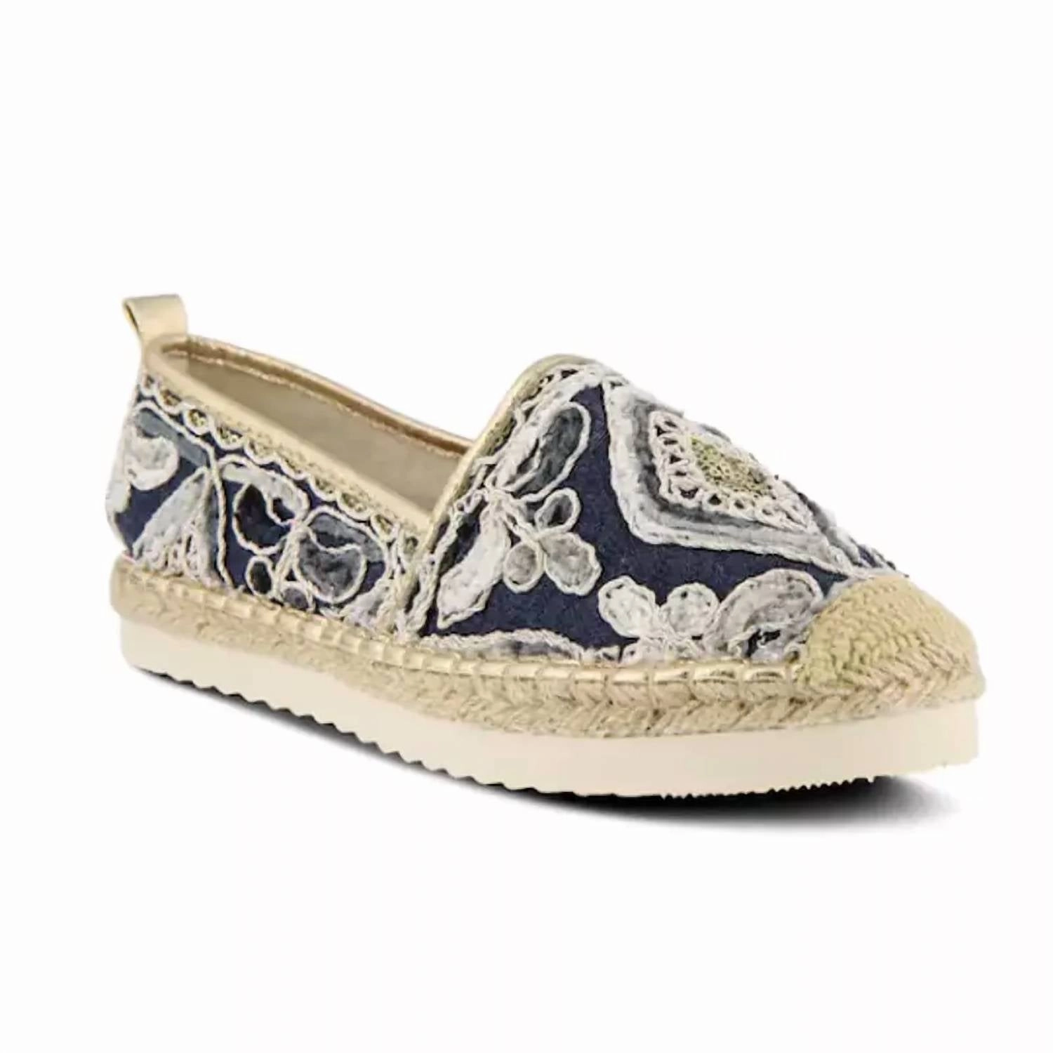 Fit Without Pressure Women's Agleam Sequin Espadrilles Slip On Shoes In Sky Multi