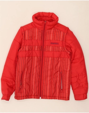 Commemorate Fresh Function ELHO Boys Padded Jacket 15-16 Years Red Striped Polyamide