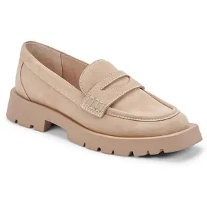 ELIAS Womens Lugged Sole Raised Square Toe Loafers Breathable Sole All-day Comfort