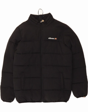 ELLESSE Boys Padded Jacket 12-13 Years Black Polyamide Classic Fit Rugged Comfort