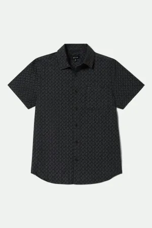 Weekend Casual Charter Print S/S Shirt - Washed Black/Paisley
