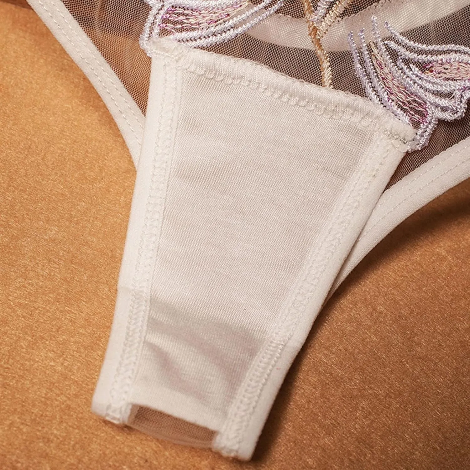 Embroidered Womens Underwear See Through Mesh Panties Butt Lifting Sexy Briefs Cheeky Sheer Bikini Panties Hipsters