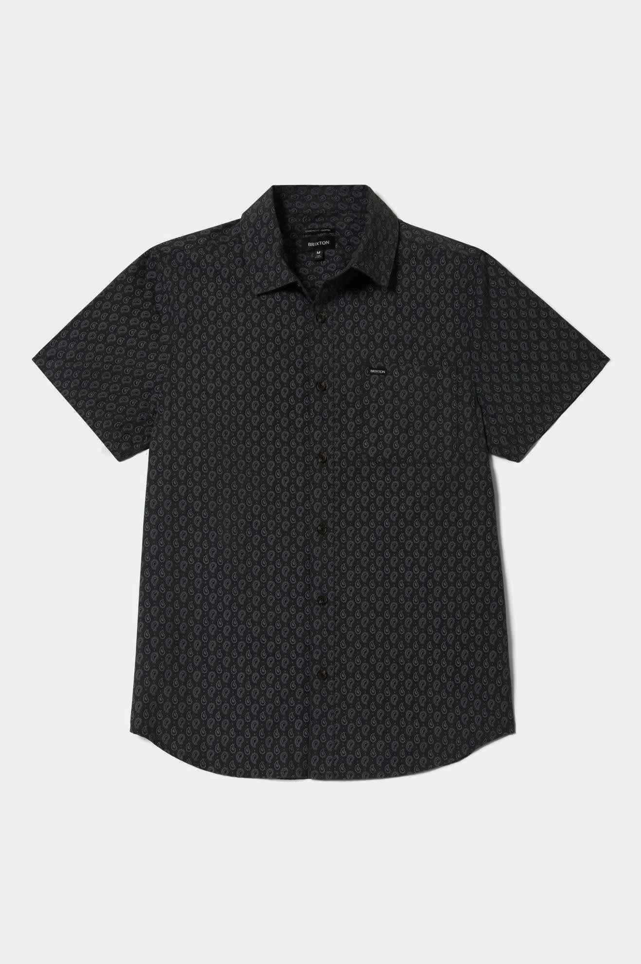Weekend Casual Charter Print S/S Shirt - Washed Black/Paisley