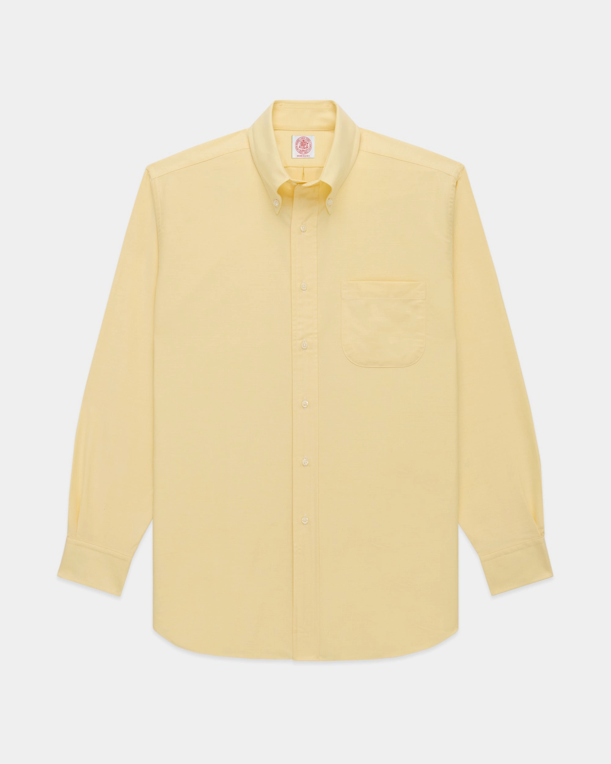 Made-in-USA Yellow Oxford Cloth Button Down Shirt  - Classic Fit Cool Comfort Gradient effect