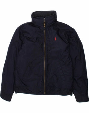 POLO RALPH LAUREN Boys Windbreaker Jacket 8-9 Years  Small Navy Blue Level Money