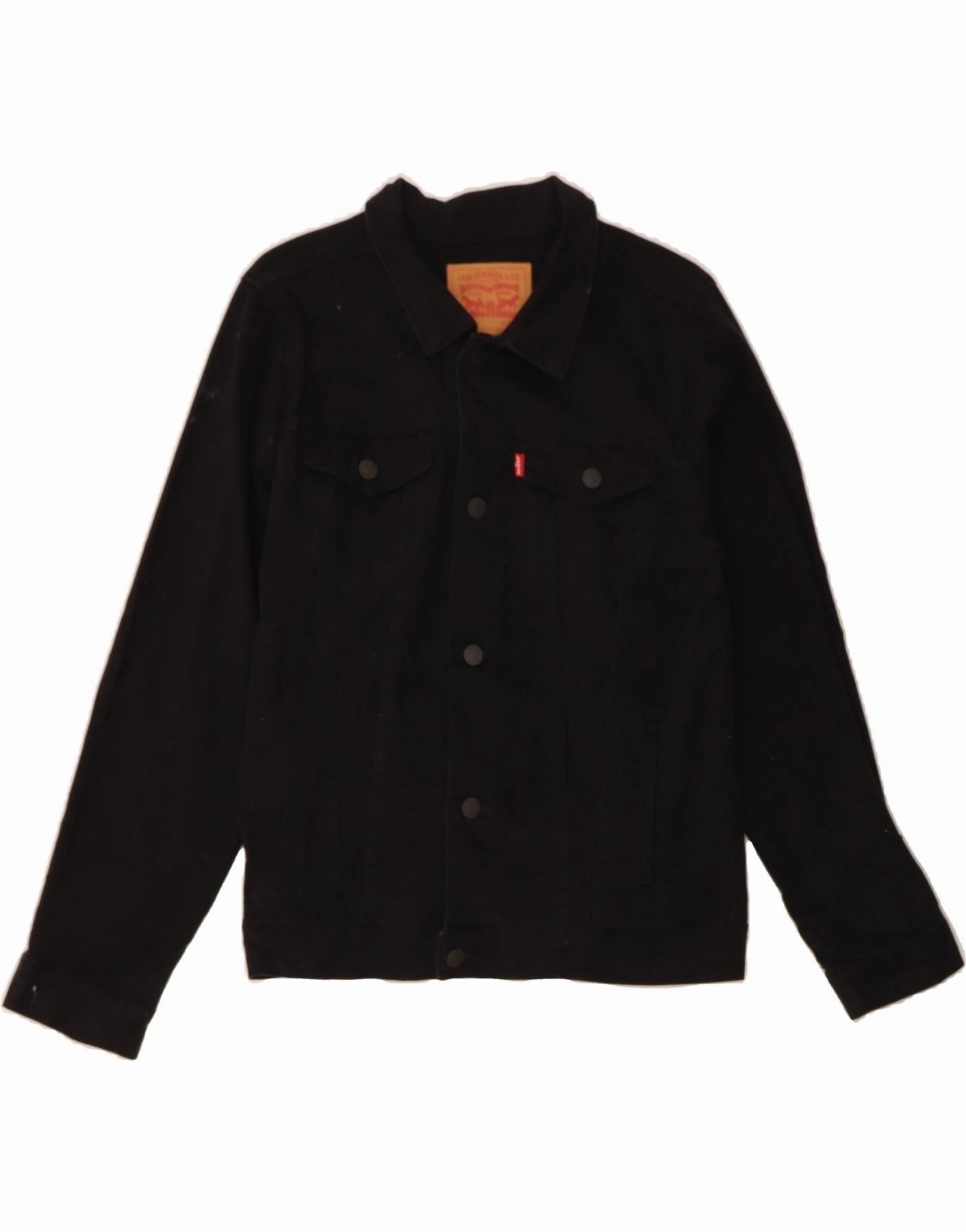 Interchangeable Liner System Warm and Cozy LEVI'S Boys Denim Jacket 12-13 Years Black Cotton