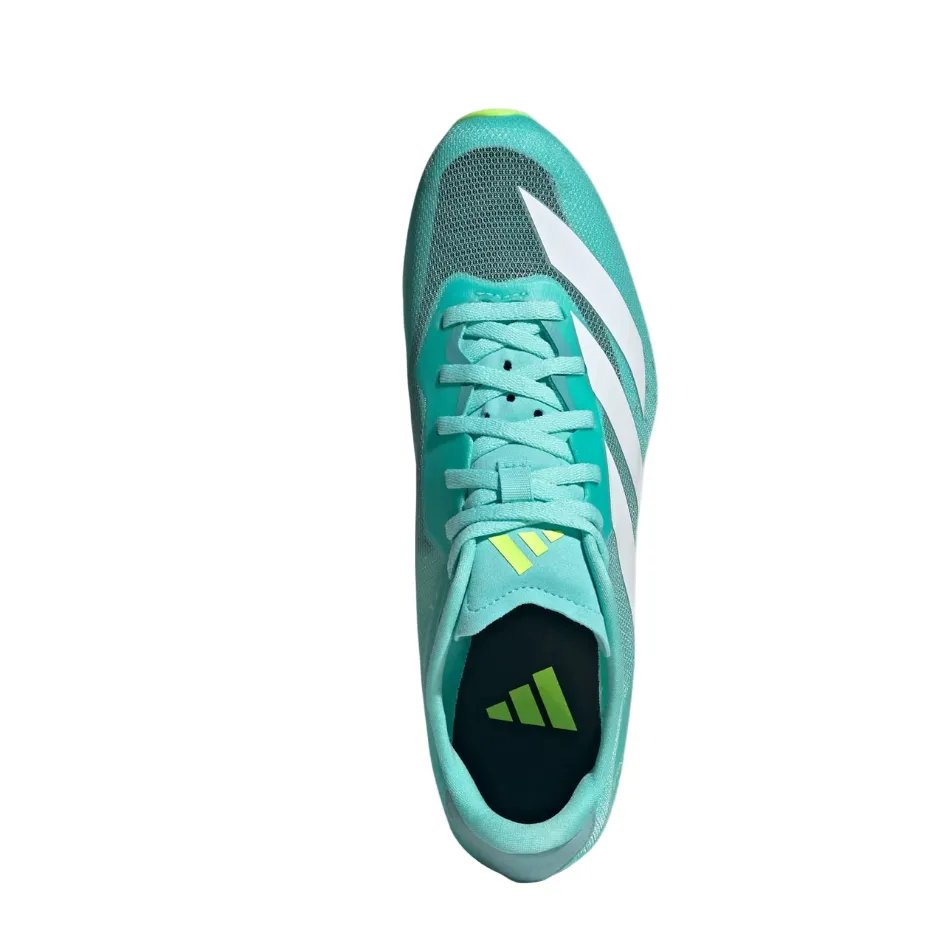 Adidas Unisex Sprintstar Track Spikes in Flash Aqua/Cloud White/Lucid Lemon AW25 Ventilated Insole Technology grip - enhancing