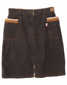 NonSlipClosure Back-Pocket ENRICO COVERI Girls Denim Skirt 14-15 Years W24 Grey Cotton