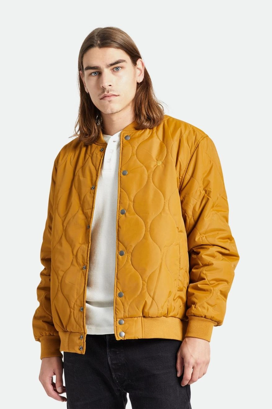 Everyday Style kids' Dillinger Quilted Bomber Jacket - Golden Brown