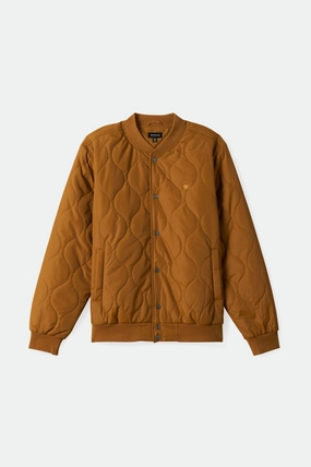 farmers Dillinger Quilted Bomber Jacket - Golden Brown