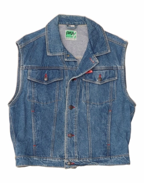 Compact Storage Shock Absorbent Padding FLASH Boys Denim Gilet 15-16 Years Blue Cotton
