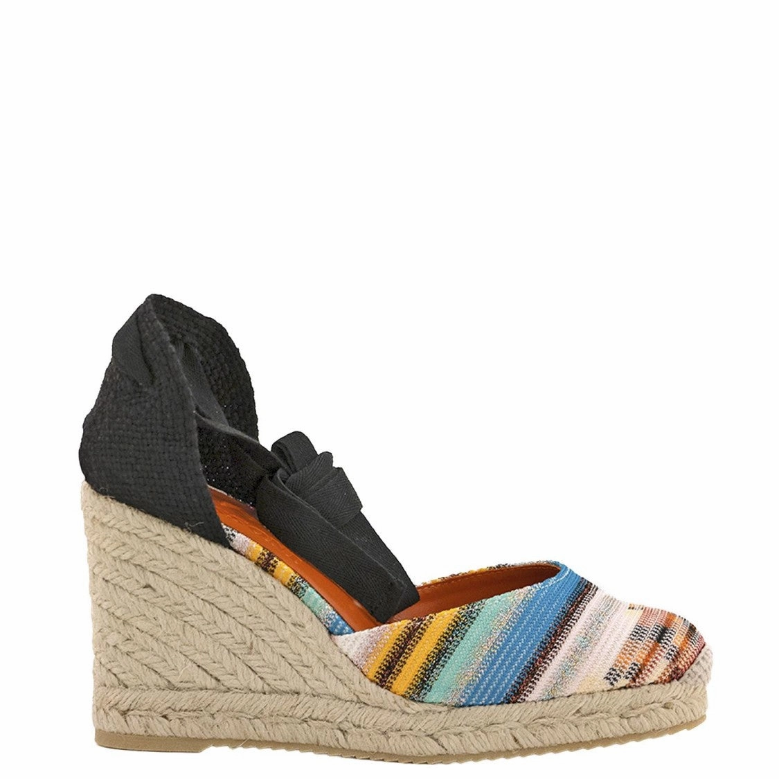 Height Rise Espadrilles With Zig Zag Pattern
