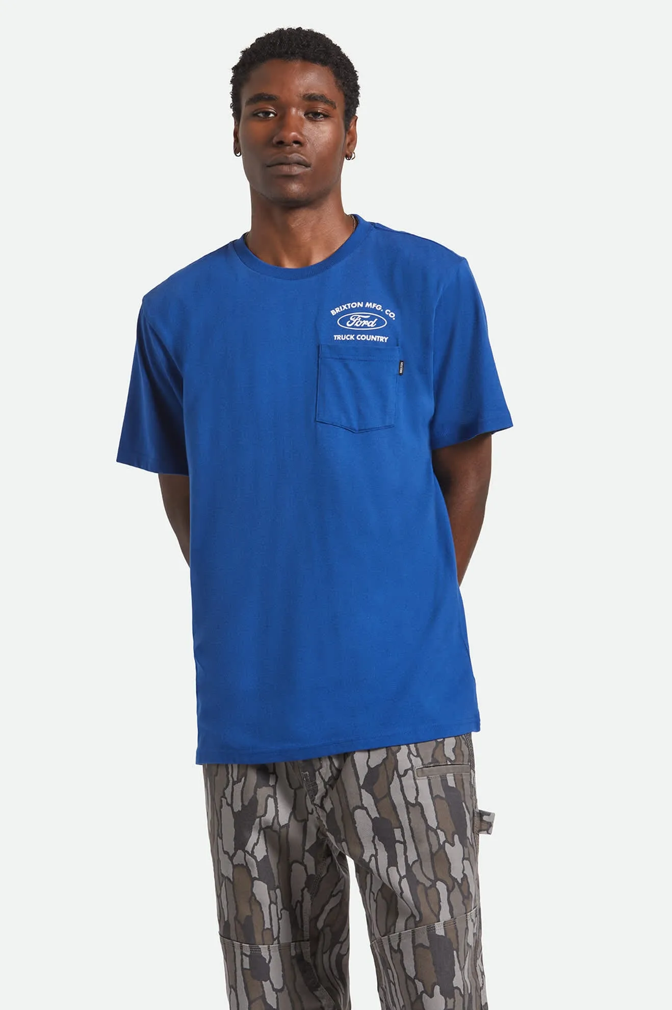 Fit for All Seasons SunProtectionFabric Ford Truck Country S/S Pocket T-Shirt - Ford Blue