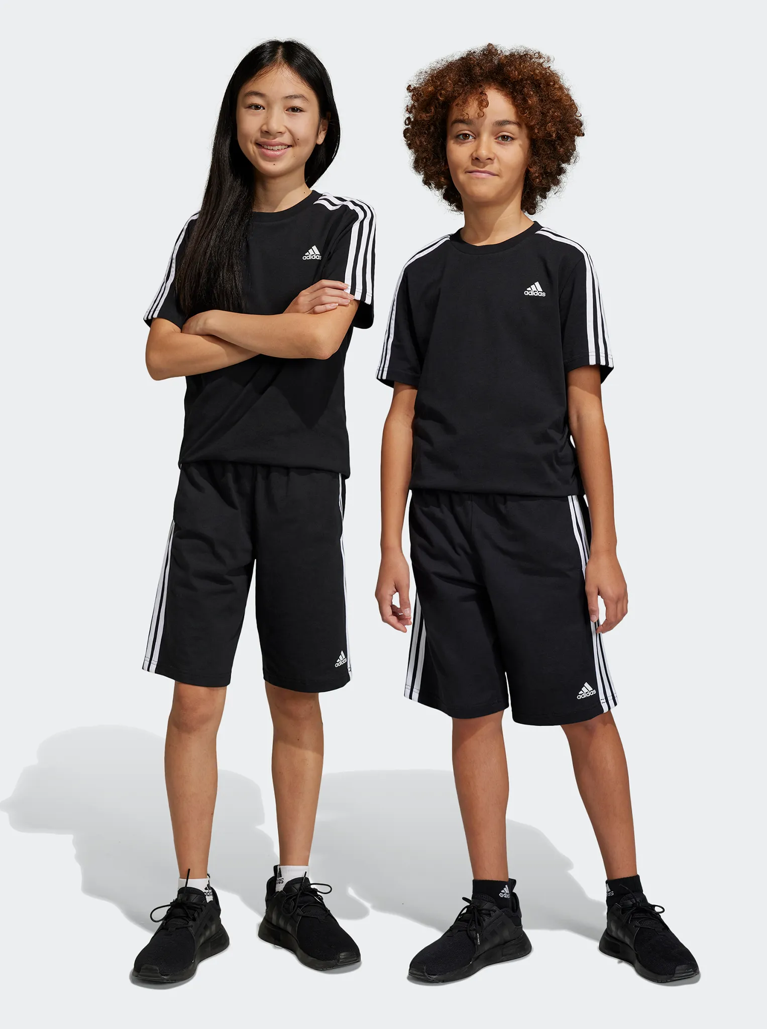Freestyle Comfort Essentials 3-Stripes Knit Shorts Youth