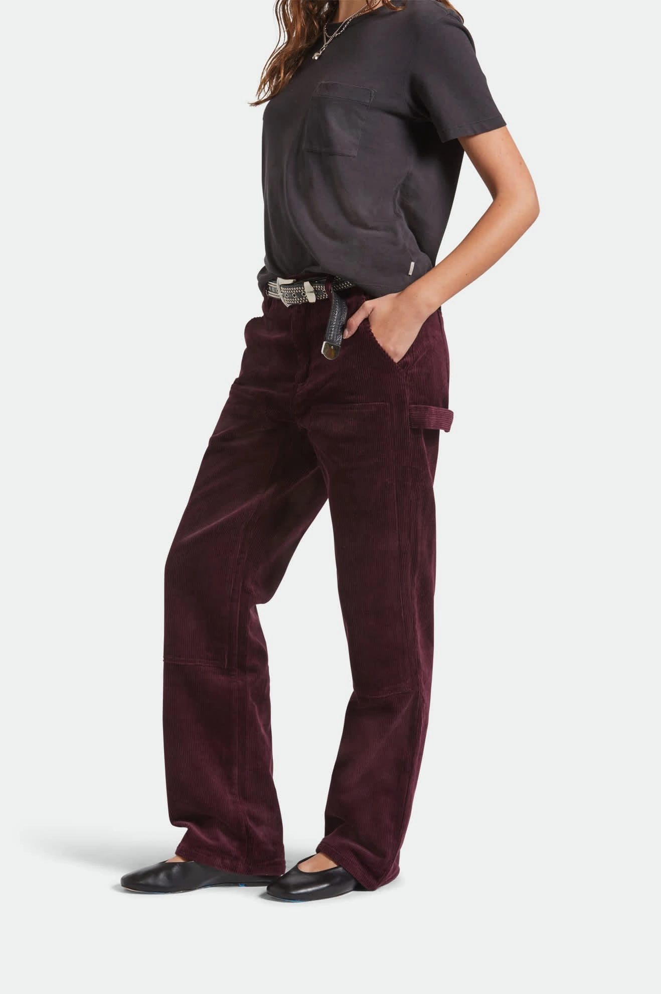 Non Slip Waistband Essex Patched Painter Pant - Port
