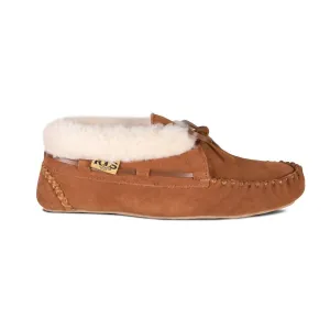 Women's Annie Moccasins In Chestnut Modern Narrow Fit