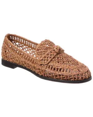 Alexandre Birman Raffia Penny Loafer Art Tour