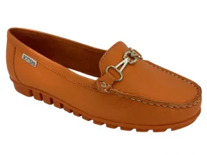 Women Moana 604 Moccasin In Orange Function First Soft Lane