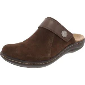Comfortable Slip-on Style Premium Comfort Fit Laurieann Strap Womens Suede Slip On Clogs