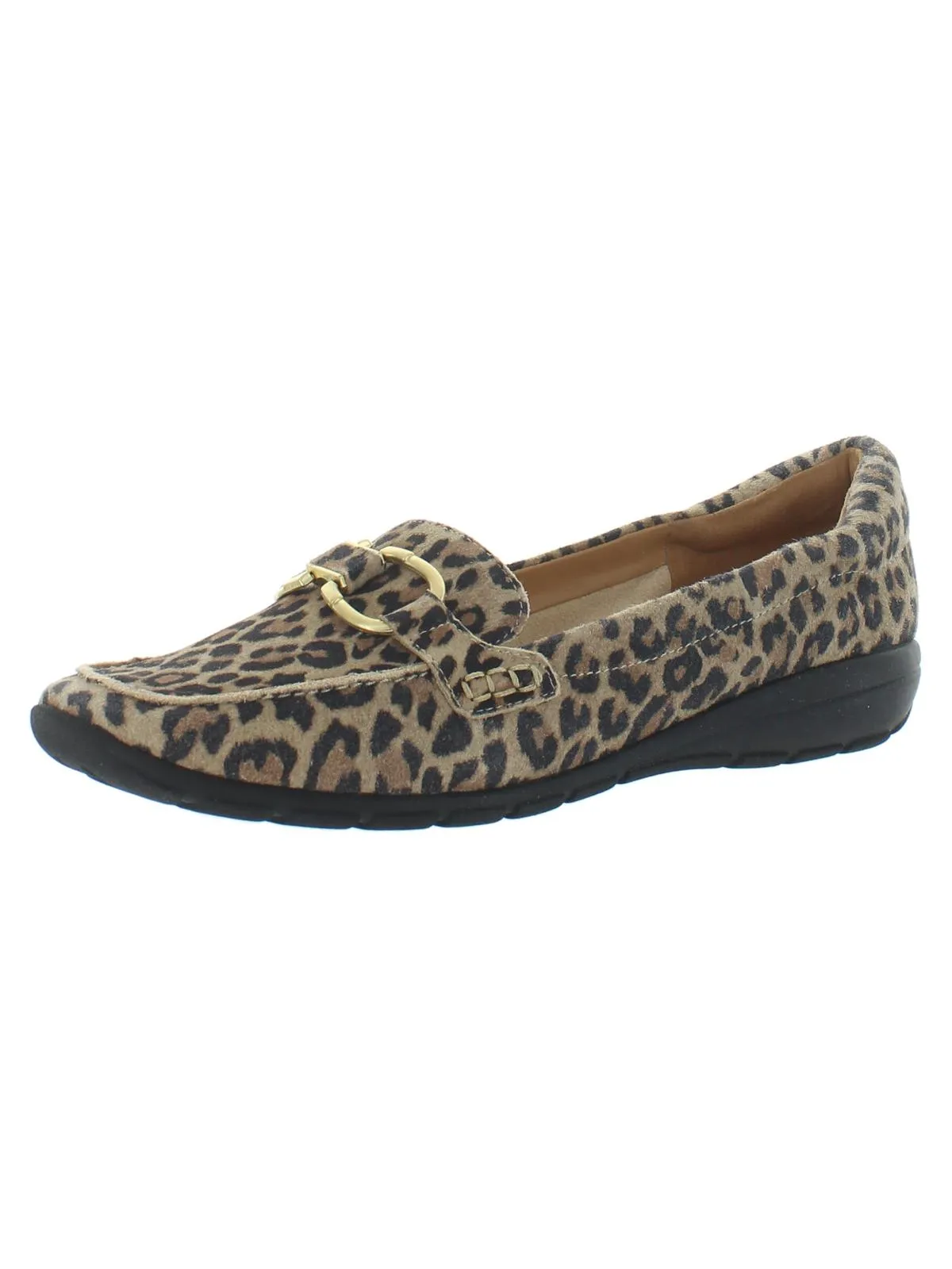 Wide Base Avienta Womens Leather Slip On Loafers