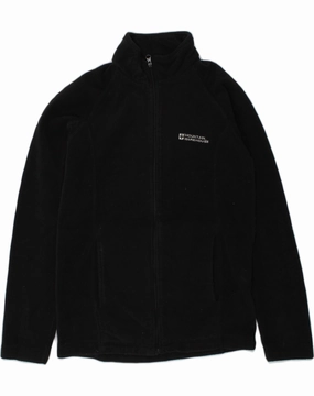 MOUNTAIN WAREHOUSE Boys Fleece Jacket 11-12 Years Black Polyester Innovate
