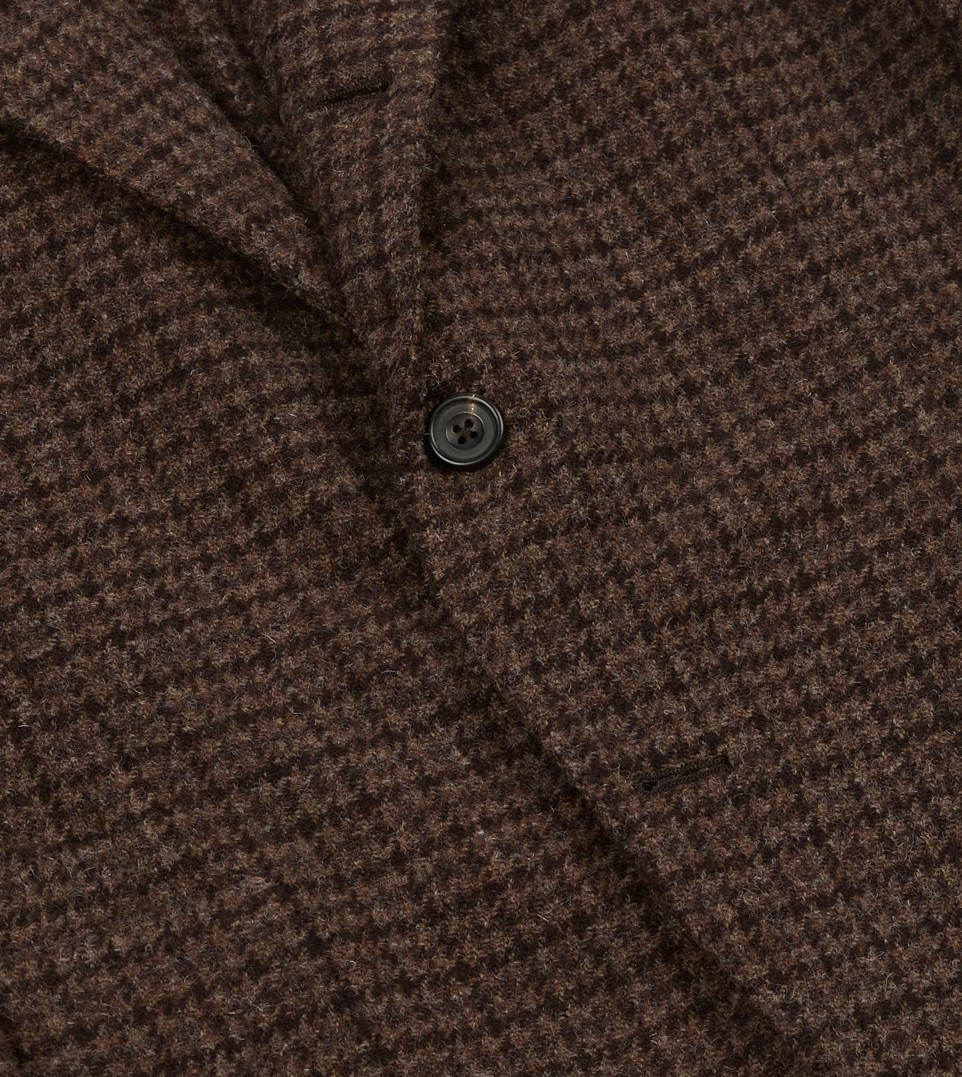 Lightweight Weave Innovation Brown Houndstooth Check Tweed Blazer