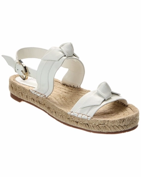 Alexandre Birman Clarita Leather Espadrille Sandal Flat Edge Show Stage