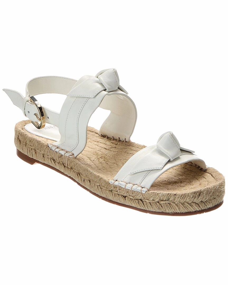 Alexandre Birman Clarita Leather Espadrille Sandal Flat Edge Show Stage