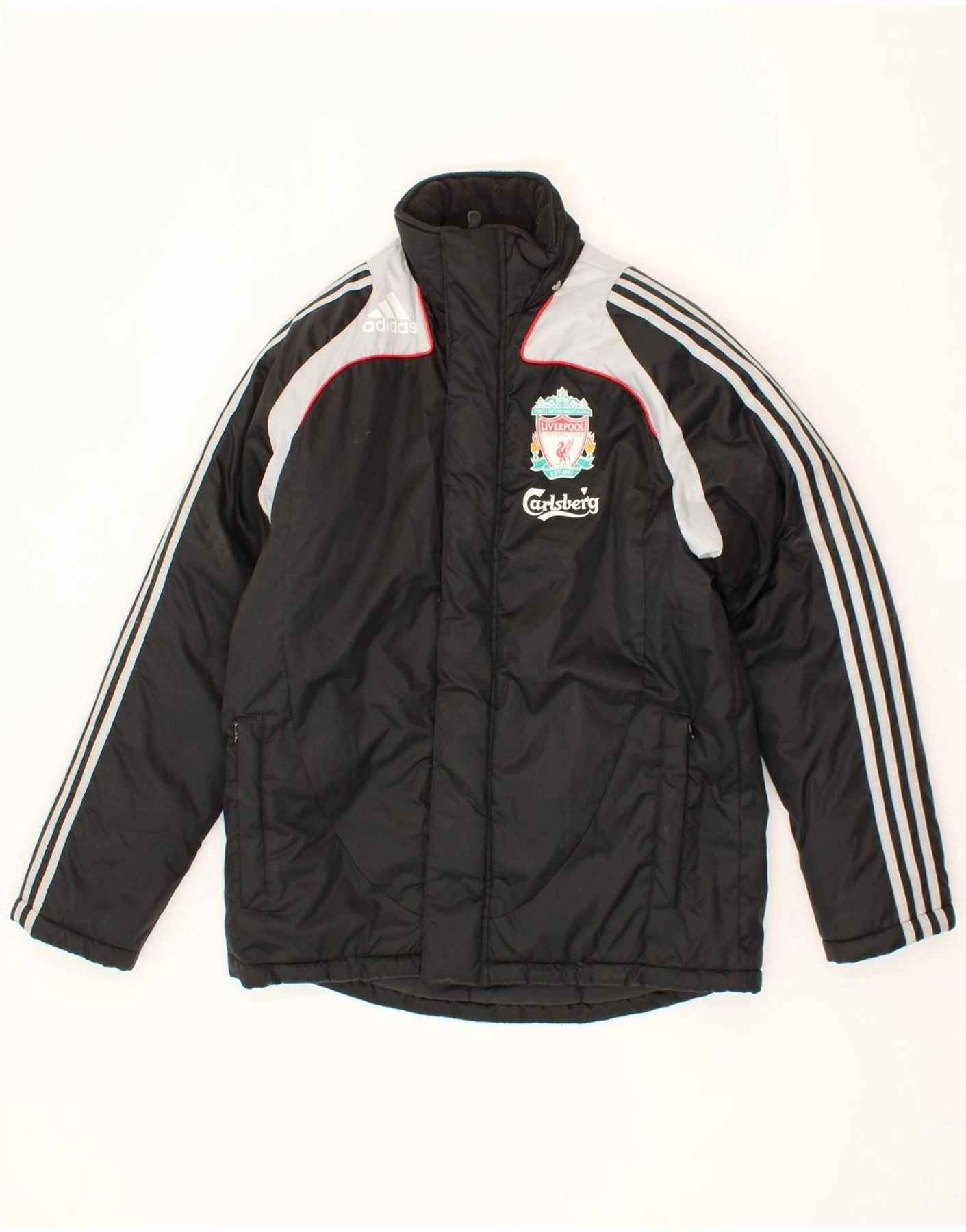 ADIDAS Boys Graphic Windbreaker Jacket 13-14 Years Black Colourblock Stage