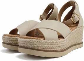 Fabian Espadrille Wedge In Beige Trend Shot Athleisure Fit