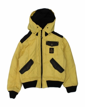 Thermal Base REFRIGIWEAR Boys Hooded Padded Jacket 11-12 Years Yellow Nylon