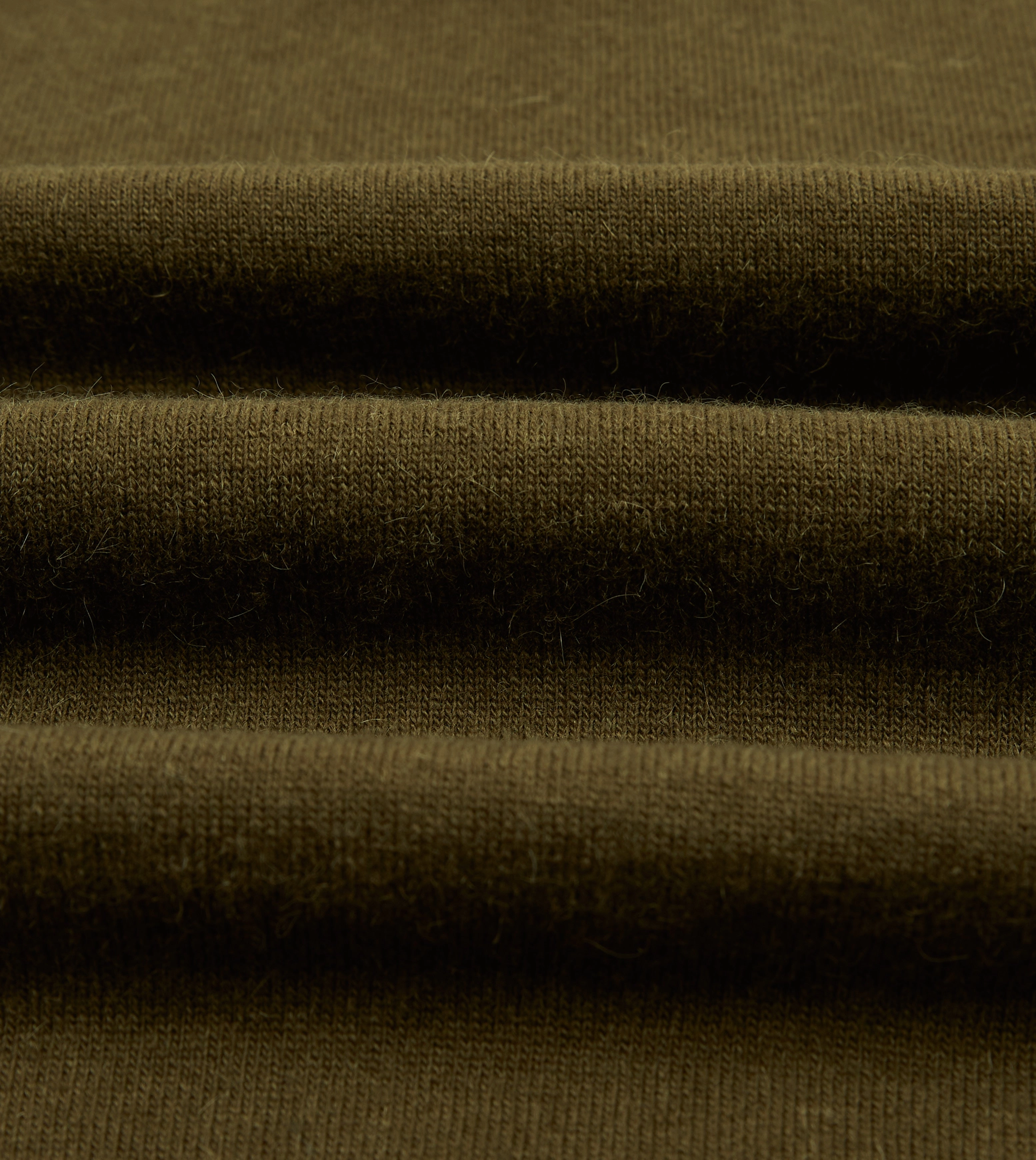 Olive Alpaca Wool Knitted Polo Relax Fit