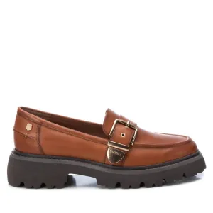 Women's Carmela Collection Leather Loafer In Camel Stylish Padding Sophisticated Style