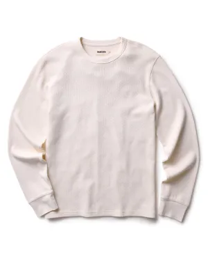 The Organic Cotton Crew in Vintage White Waffle Recommended Cozy Vibe
