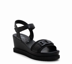 Relax Fit Work Friendly Women's Palmdale Wedge Sandals In Black