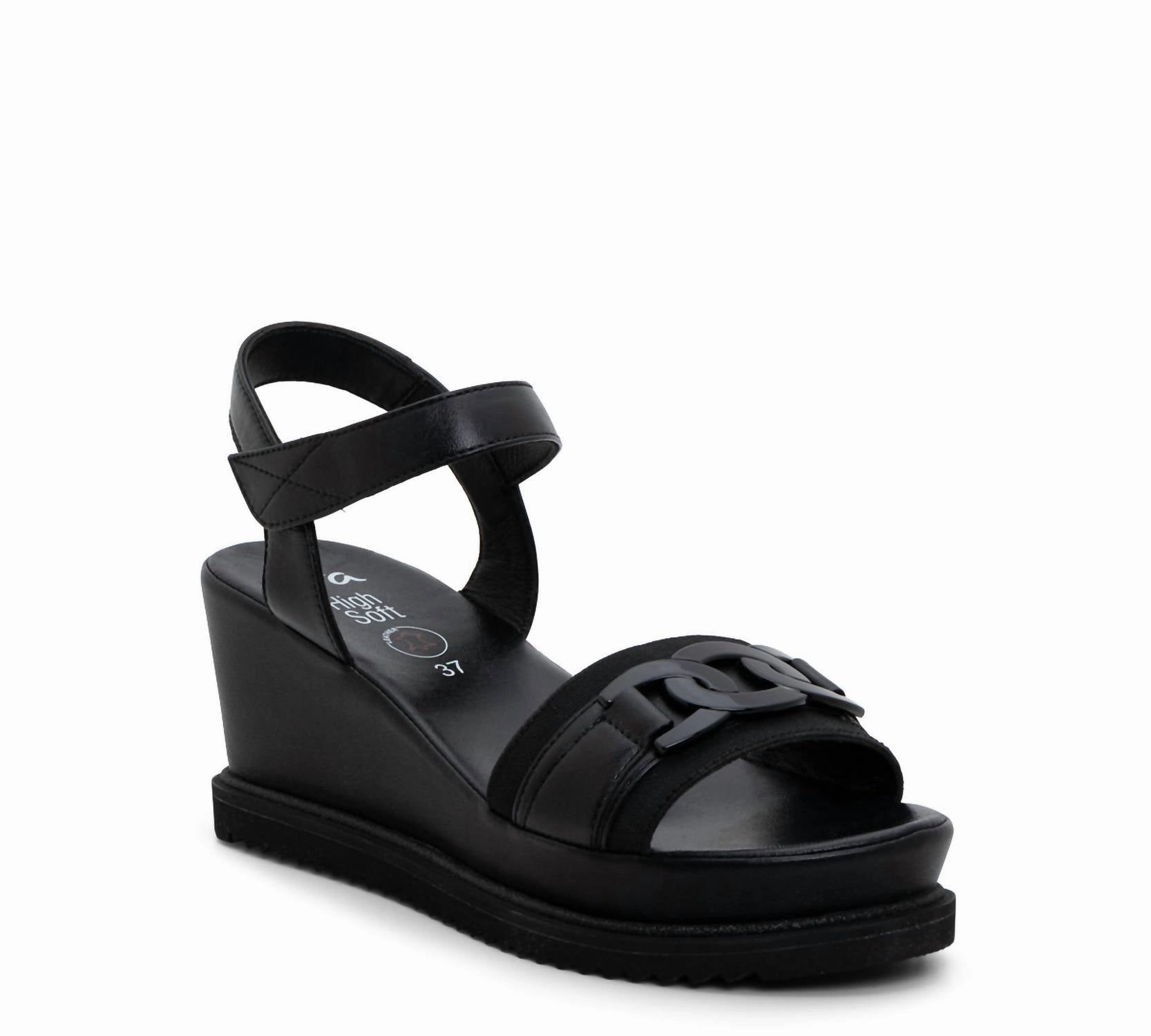 Casual Rise Minimal Walk Women's Palmdale Wedge Sandals In Black