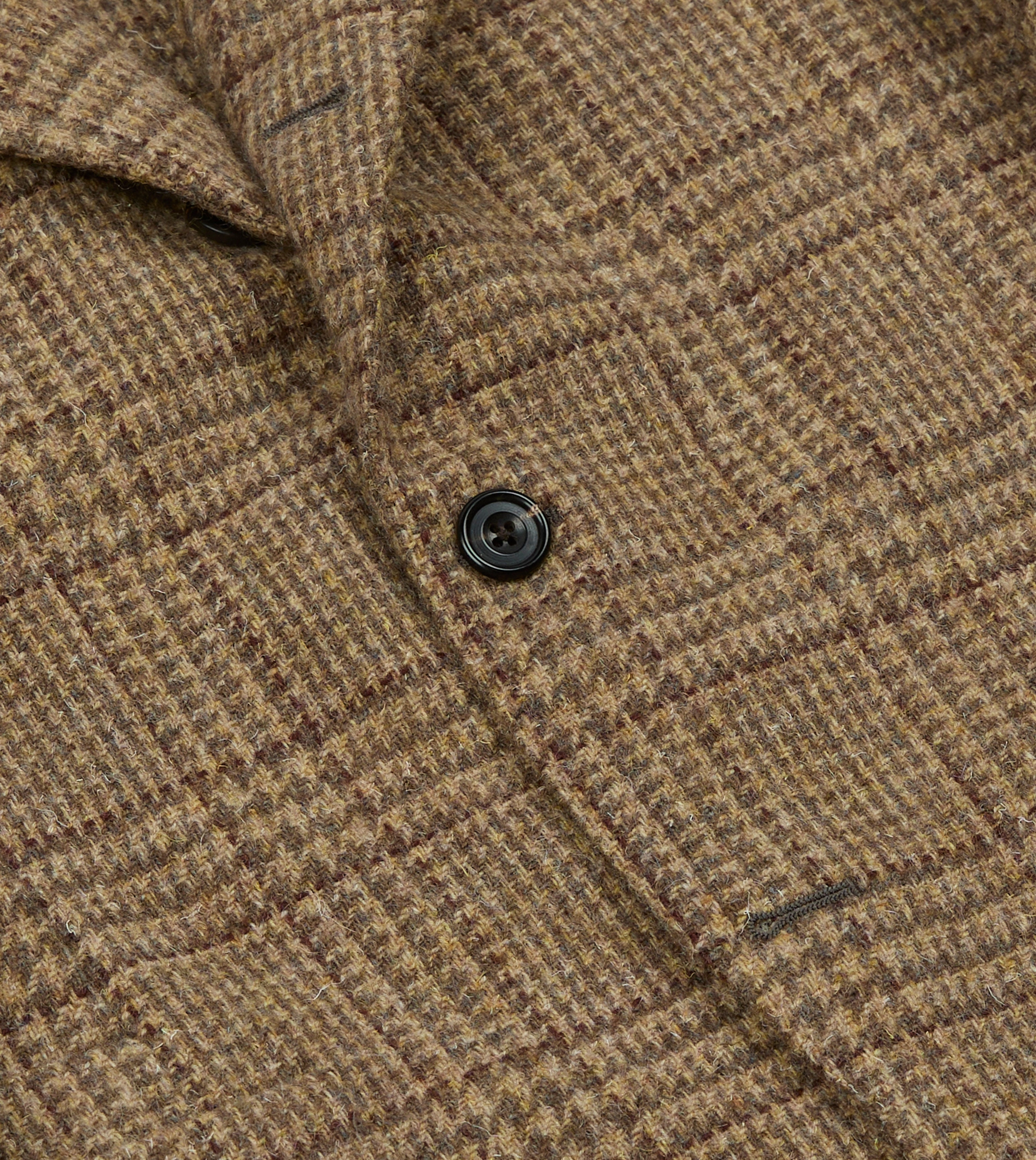 Beige Prince of Wales Check Tweed Blazer Classy Appeal