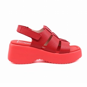 Walk Friendly Women Nora Platform Sandals In Red