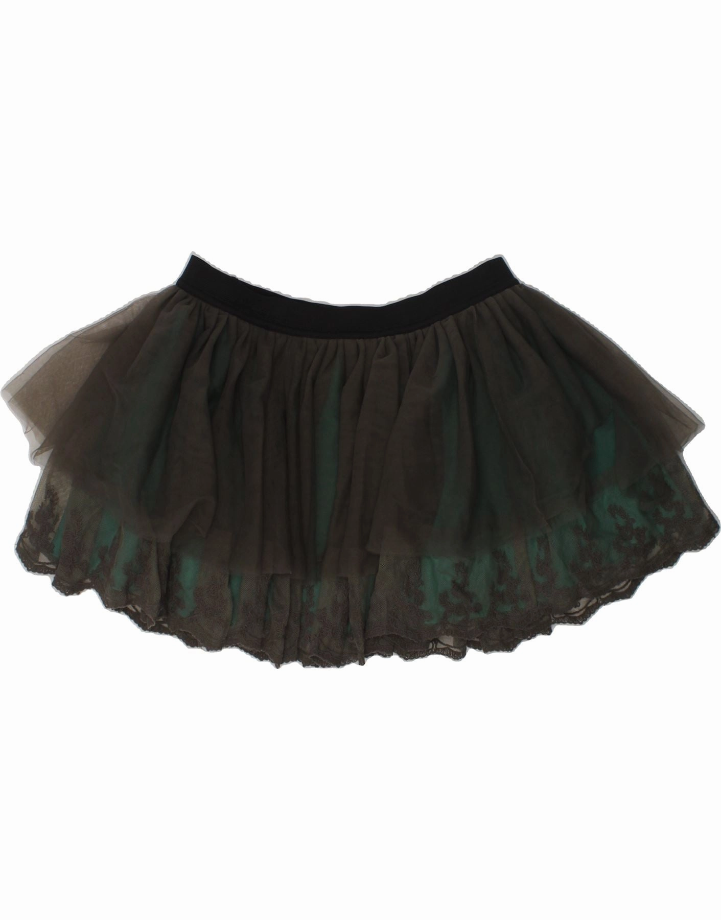 LIU JO Girls Tiered Skirt 9-10 Years W26 Brown Polyamide Self Power