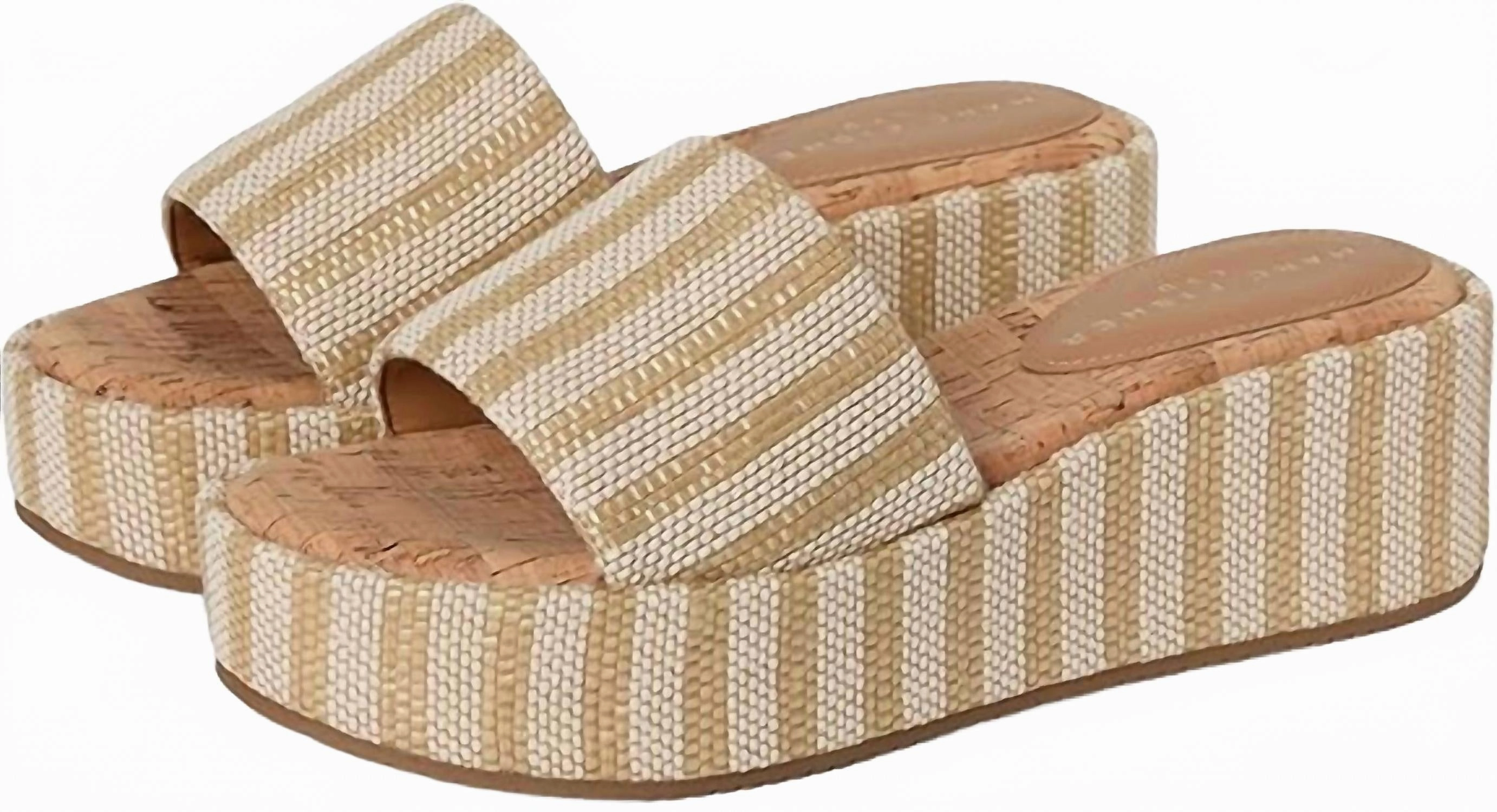Women's Daylin Wedge Sandal In Light Natural Stripe Smooth Mood