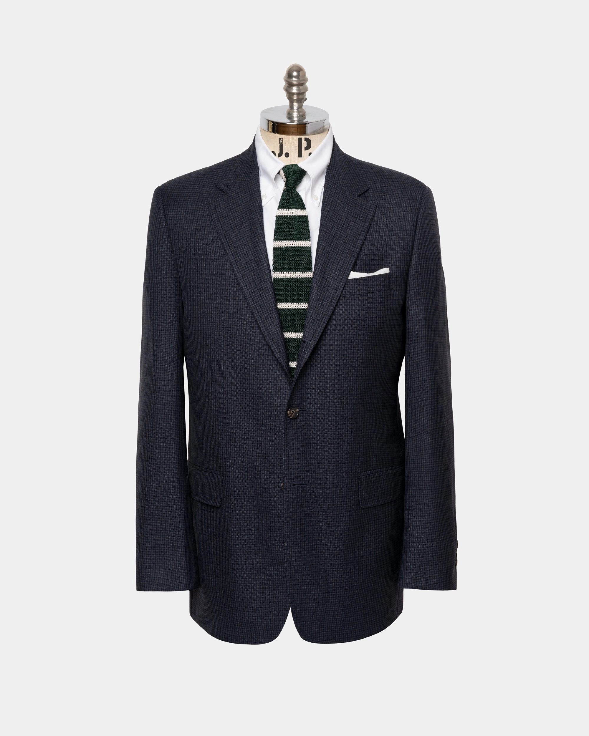 Made-in-Canada Navy Mini-check Sport Coat Trendy Fit