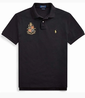 PRL 1924 Badge Small Pony Polo | Black Layered Look Wear Cozy Look