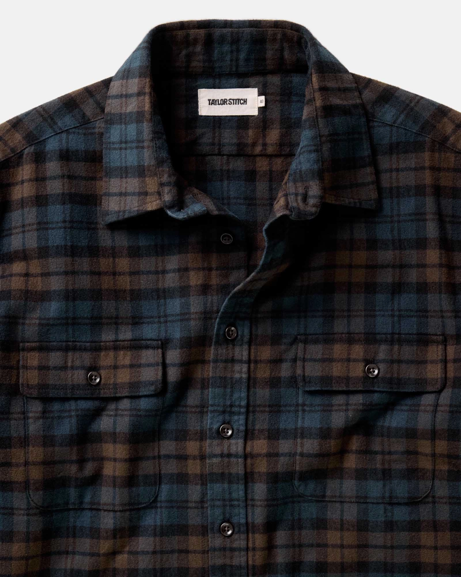 Quick Dry Technology Brushed Inner Lining The Yosemite Shirt in Wetlands Plaid