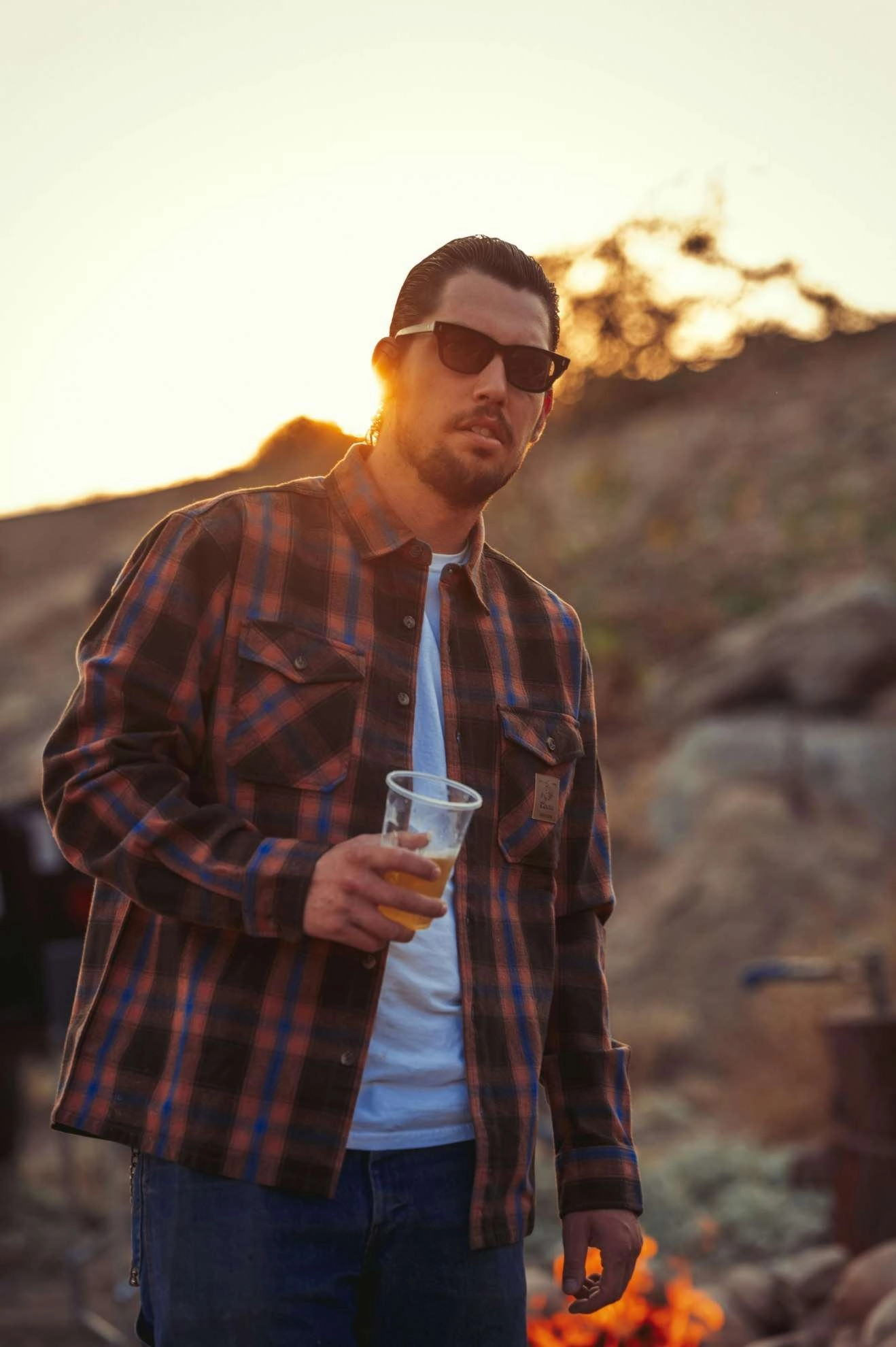 Coors Colt L/S Flannel - Black/Brown Reinforced Elbow Patches Cultural Inspired