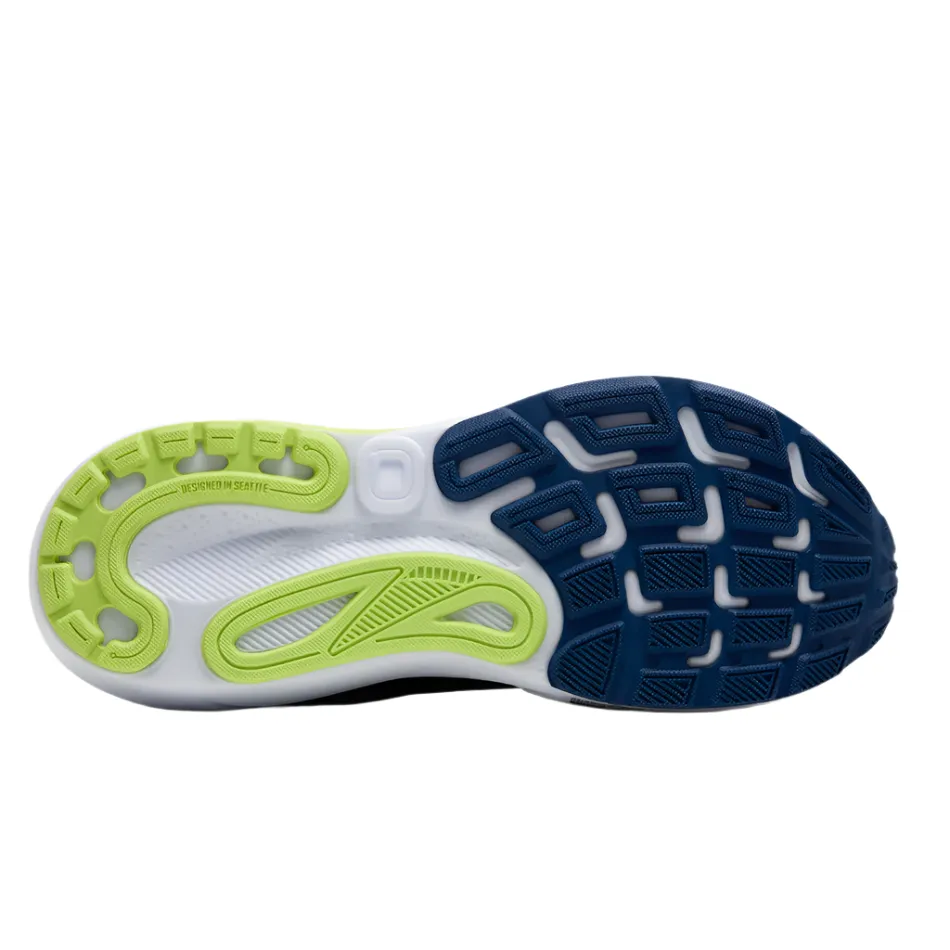 everyday wear shoe usability tropical - themed running shoes Brooks Men's Adrenaline GTS 24 Running Shoes in Navy Pony/Black/Acid Lime AW25
