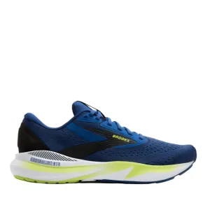 Dynamic Foot Lockdown Brooks Men's Adrenaline GTS 24 Running Shoes in Navy Pony/Black/Acid Lime AW25