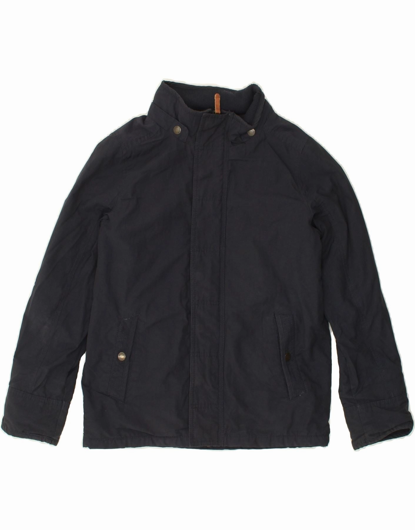 Sleek Layer FAT FACE Boys Bomber Jacket 10-11 Years Navy Blue Nylon